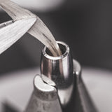 Eternal Pendant Polished Silver Diamond Set, Large