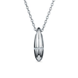 Eternal Pendant Polished Silver Diamond Set, Small