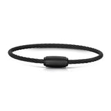 Rope Bracelet Matt Black Wire & Clasp
