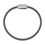 Rope Bracelet Matt Graphite Wire & Matt Silver Clasp