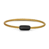 Rope Bracelet Satin Gold Wire & Matt Black Clasp