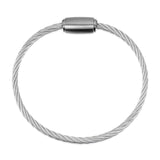 Rope Bracelet Satin Silver Wire & Satin Graphite Clasp