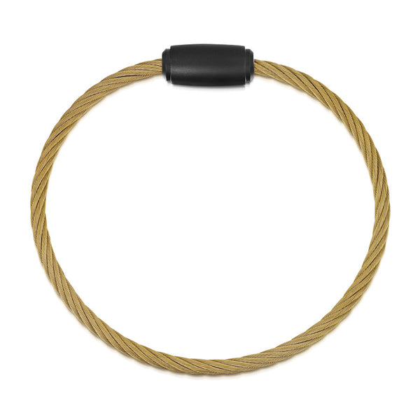 Rope Bracelet Matt Gold Wire & Matt Black Clasp