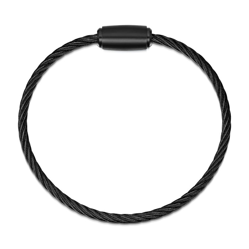 Rope Bracelet Satin Black Wire & Clasp