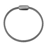 Rope Bracelet Satin Graphite Wire & Clasp