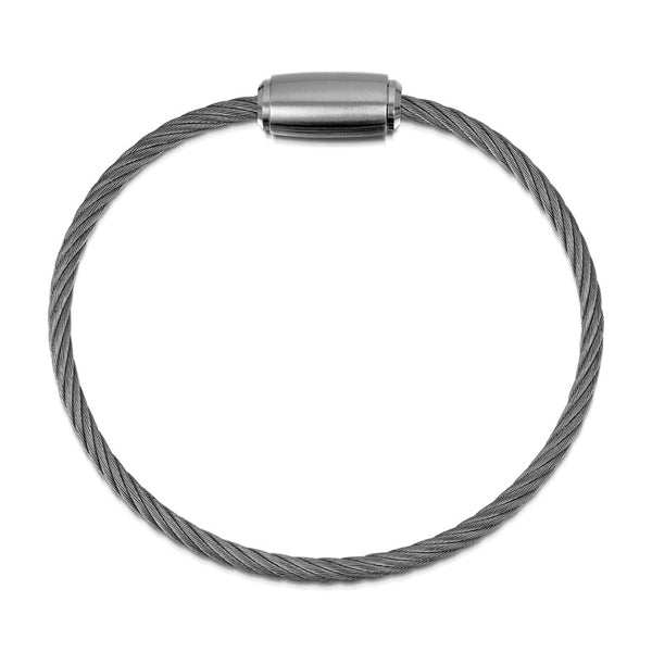 Rope Bracelet Satin Graphite Wire & Clasp