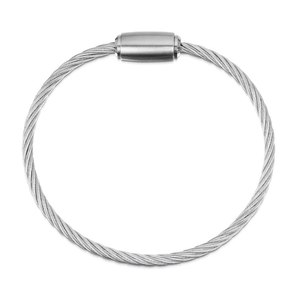 Rope Bracelet Satin Silver Wire & Clasp