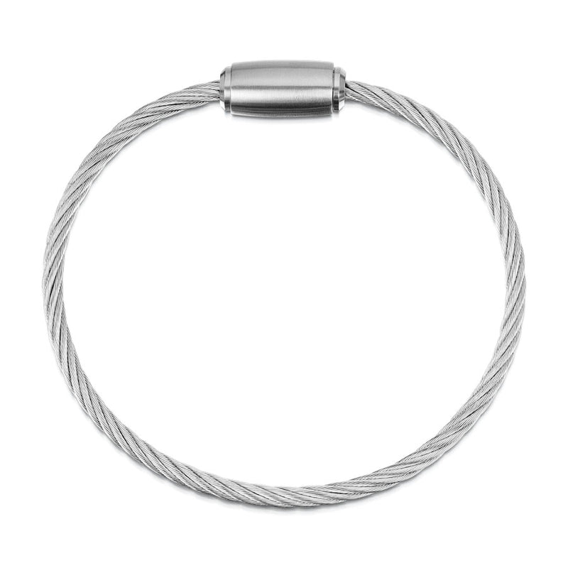 Rope Bracelet Satin Silver Wire & Clasp